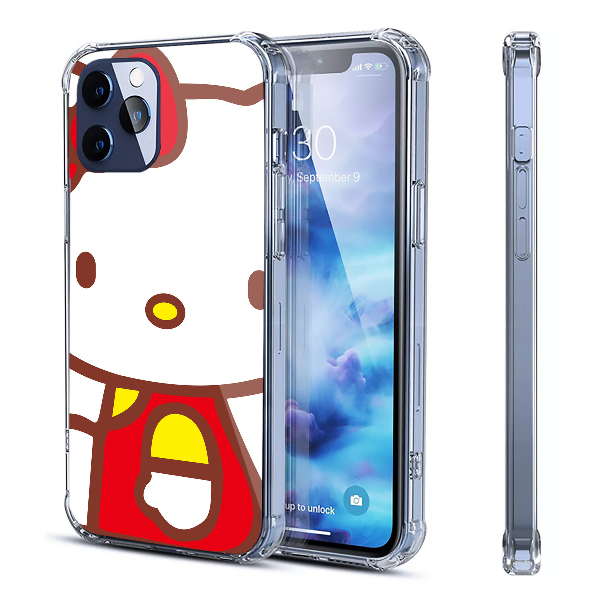 （画像用） Hello Kitty ハローキティ 【iPhone 12シリーズ対応】透明スマホケース（クリアソフトケース）